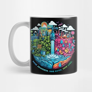 Raise Awareness, Save Water, Save Lives. Mug